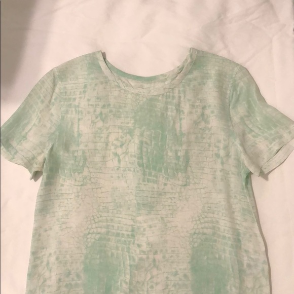 Green & White Animal Print Blouse - Picture 2 of 2